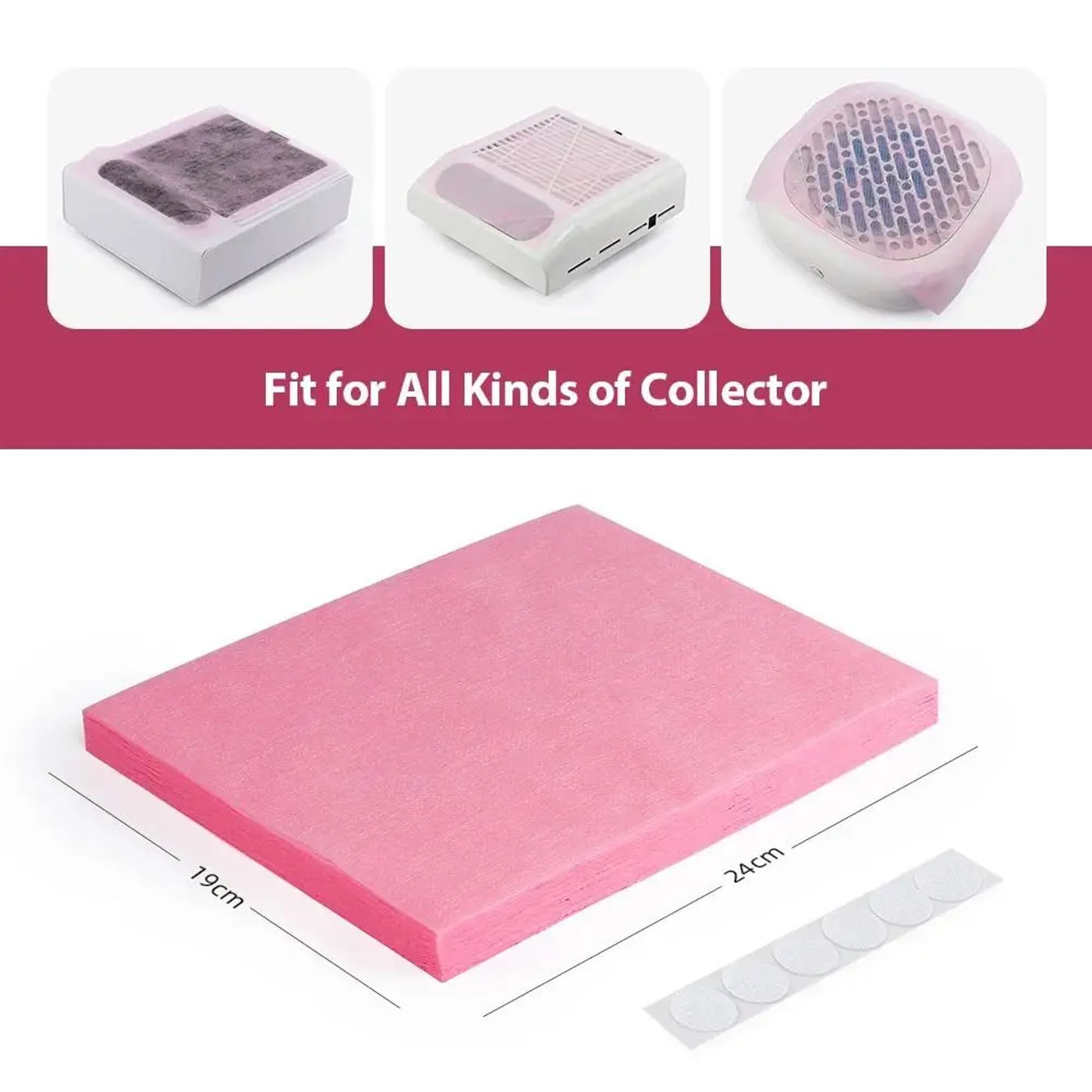 Description Picture 3 of itemDisposable Dust Filter Paper Non-Woven Vacuum Dust Collector New Nail Vacuum Filter Pad Durable Nail Collector Filter Cloth