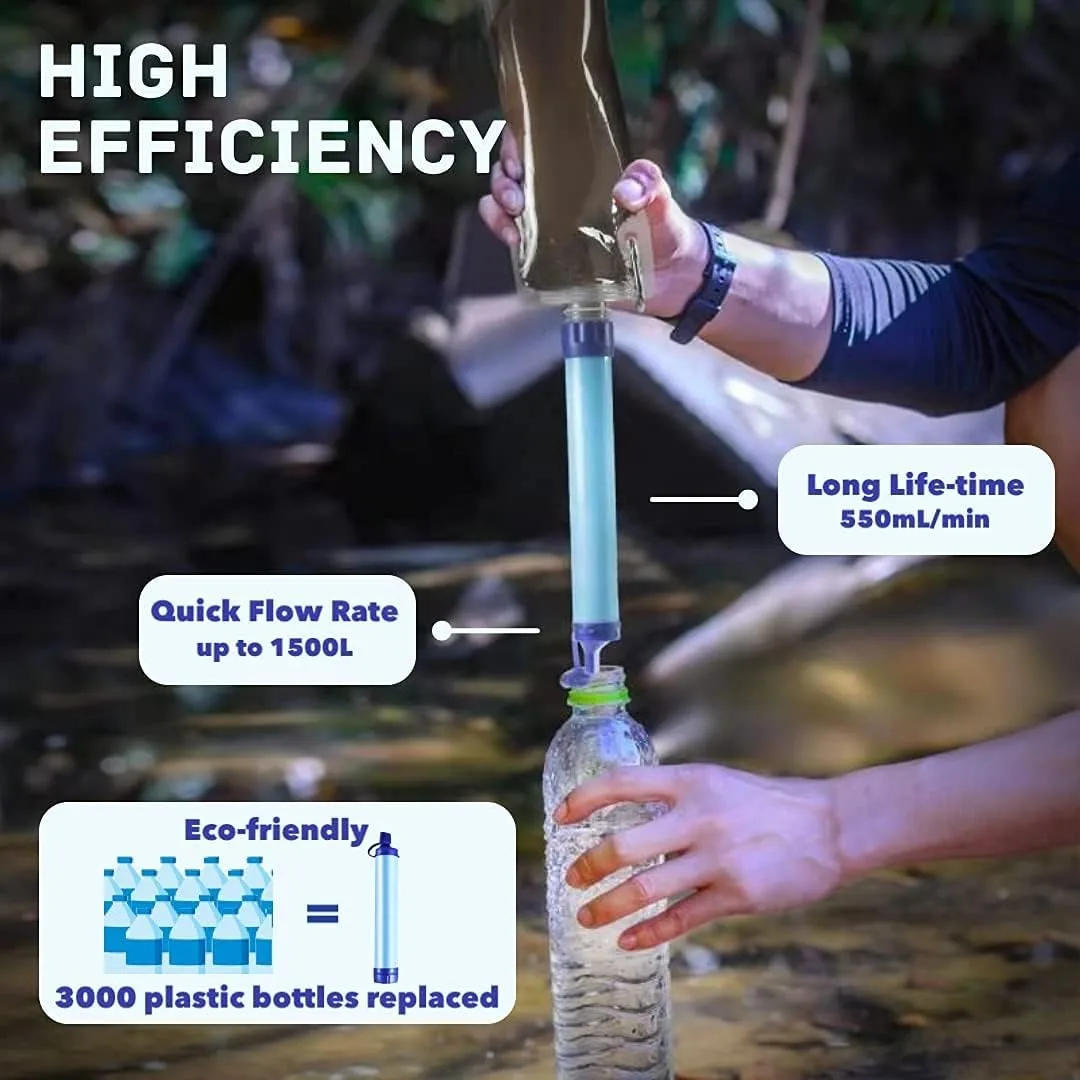 Description Picture 5 of itemPersonal Water Filter Portable Water Purifying Device for Hiking Camping Accessories Travel Hunting Survival Outing Backpacking