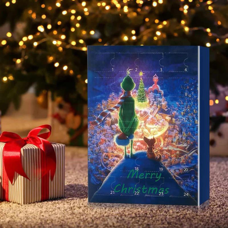 Description Picture 4 of itemChristmas Advent Calendar 2024 Stitch Advent Calendar Box Panic Figure Doll 24 Day Halloween Christmas Countdown Calendar Gift