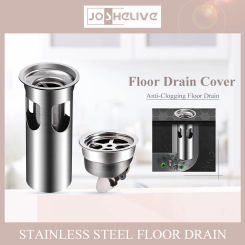 1/3pcs Bathroom Floor Strainer Bath Basin Drain Filter Gravity Flip Cover Stainless Steel Floor Drain Double Core Anti-clogging