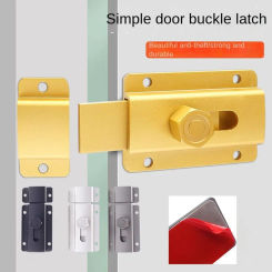 Creative Aluminum Alloy Door Latch Anti-theft Hardware Door Lock Buckle Durable Door Hasps Lock Cabinet