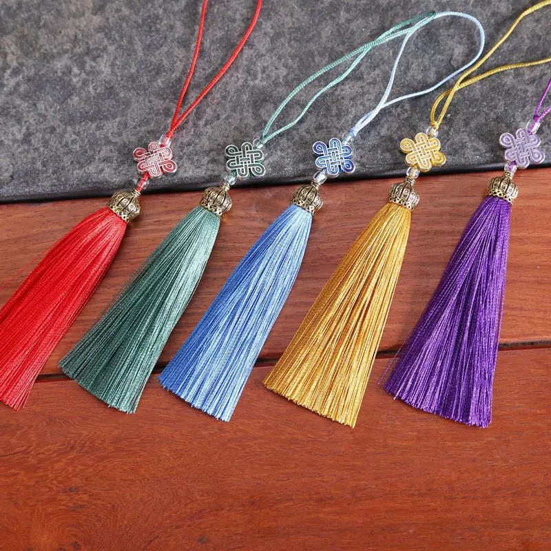 Description Picture 6 of item2/5Pcs Tassel Crown Cap Cloisonne Tassels Fringe Crafts Tassels Key Tassels for DIY Jewelry Making Embellish Accessories