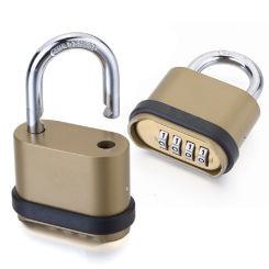 Copper Padlock Zinc Alloy 4-Digit Number Combination Small Locks For Indoor Outdoor Fence Door Sturdy Password Code Locks