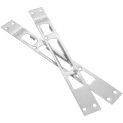 2 Pcs Door Frame Buckle Lock Stainless Steel Repair Kit Reinforcement Plate Plates Strike Hole Filler