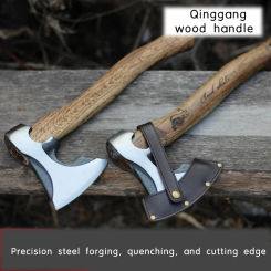 Outdoor chopping wood, cutting trees, camping, chopping bones, home use, handmade, refined steel forging, dragon whistling axe