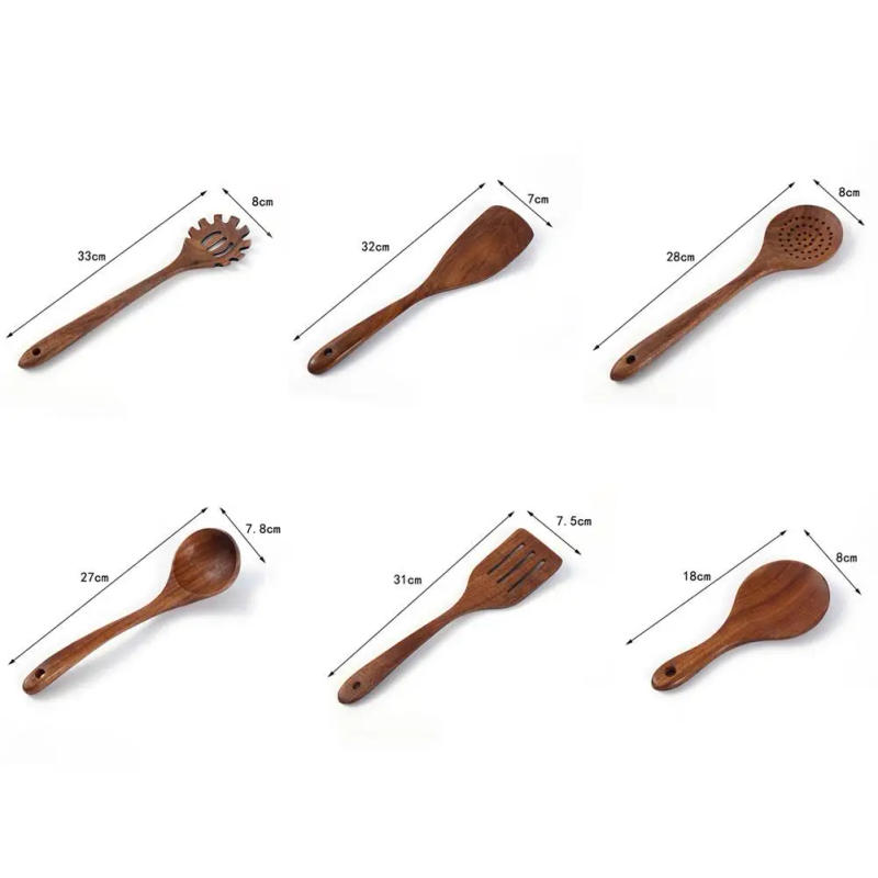 Description Picture 4 of itemWalnut Wood Tableware Spoon Rice Colander Soup Skimmer Cooking Soup Spoons Scoop Kitchen Wooden Cooking Utensils