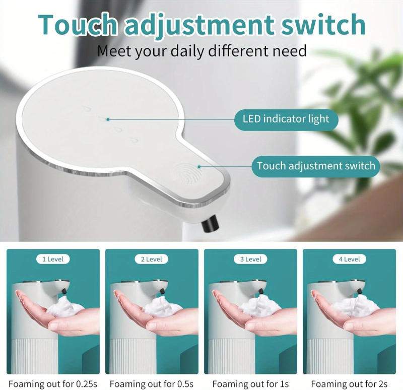 Description Picture 6 of itemHotel Waterproof Wall-mounted Touchless Automatic Foam Soap Dispenser Rechargeable Desktop Electric Soap Dispenser for Kids