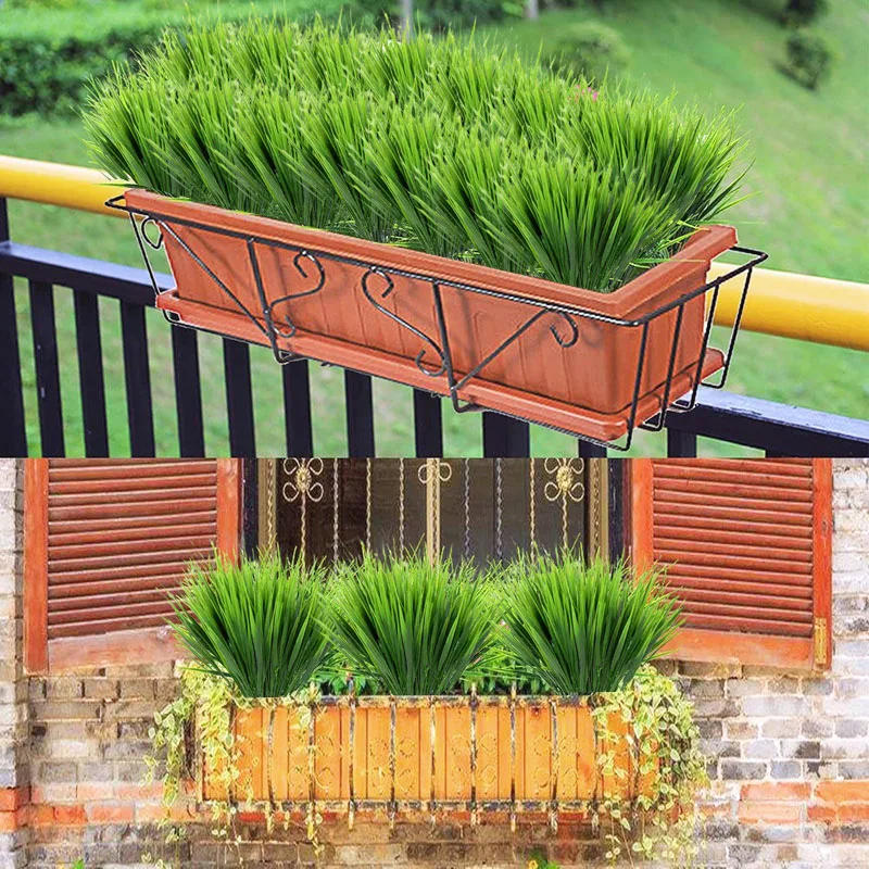 Description Picture 3 of item12Pcs Artificial Plants Plastic Green Wheat Grass for Home Garden Outdoor Decorations Wedding Party Fake Flowers UV Resistant