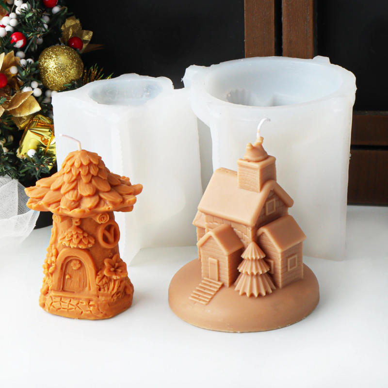 Description Picture 3 of item3D European Building House Home Silicone Candle Mold DIY Handmade Aromatherapy Plaster Resin Soap Making candle making tools