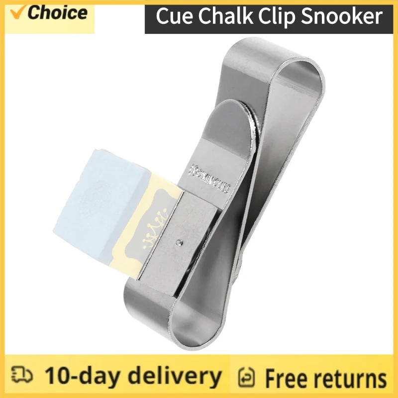 Description Picture 4 of itemStainless Steel Cue Chalk Clip Snooker Billiards Chalk Holder Pool Cue Magnetic Chalk Holder with Clip