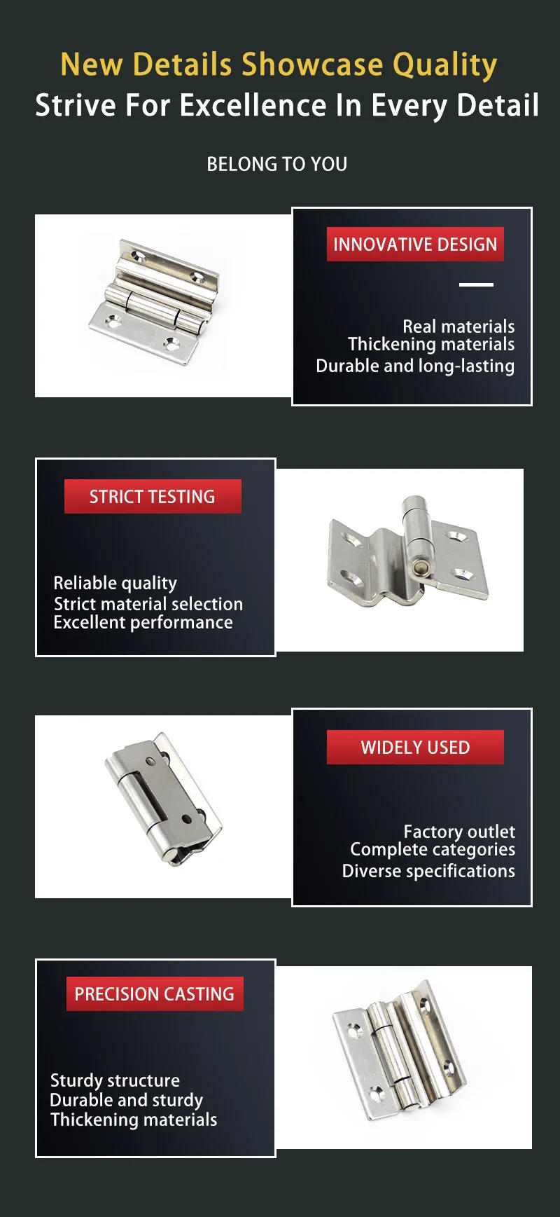 Description Picture 5 of item304 Stainless Steel Stepped Right Angle Bending Industrial Automation Equipment Box And Cabinet Door Hinge