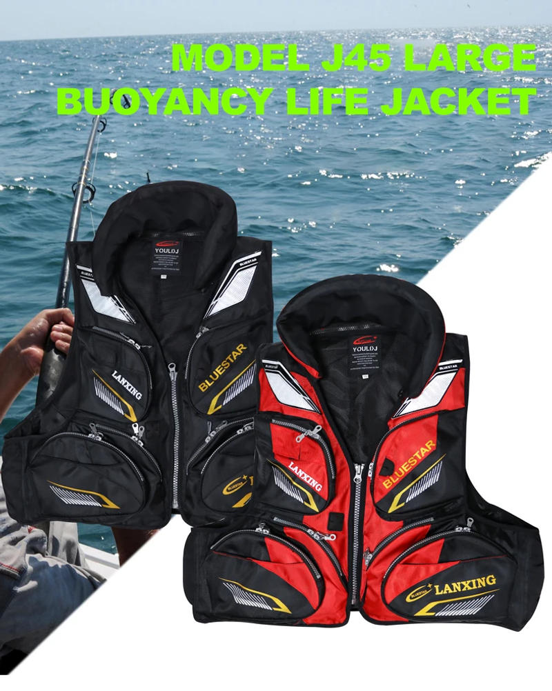 Description Picture 2 of itemZYZ Men Rock Fishing Jacket J45 Multi-function Buoyancy Vest Buoyancy Greater than 7.5kg Outdoors Sports Boating Fishing Clothes