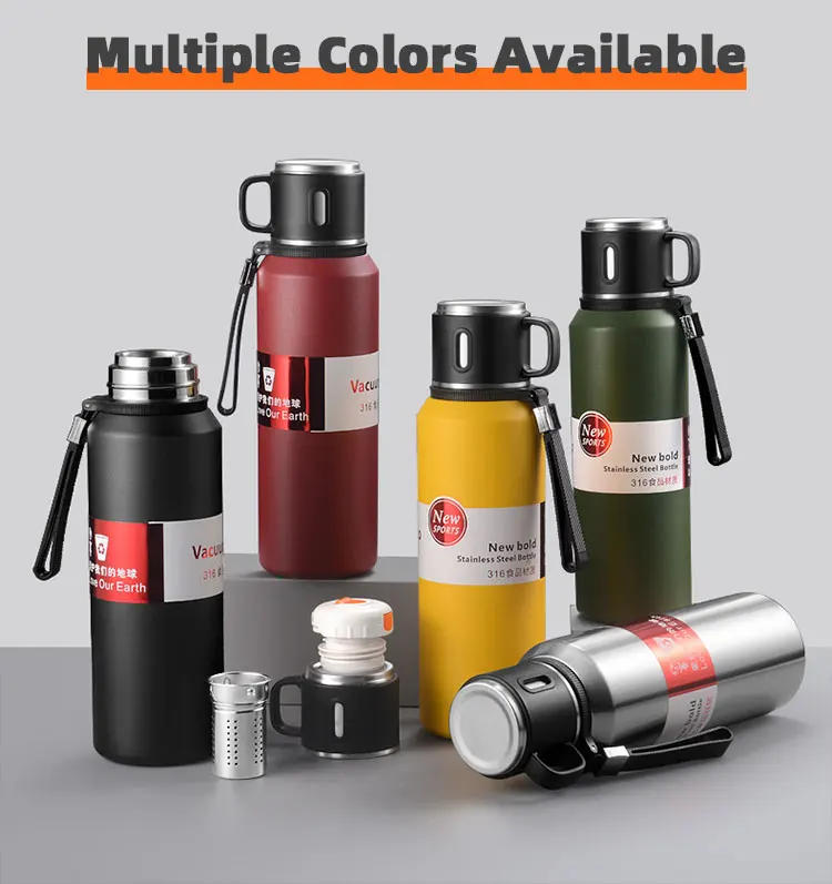 Description Picture 2 of item1000ml Coffee Thermos Bottle Keep Hot Cold Stainless Steel Thermos Vacuum Flasks Water Bottle 1.5L Tea Thermos Vacuum Kettle