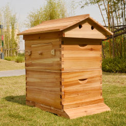 Wooden Bee Hive House or 7Pcs Nest Automatic Beekeeping Equipment Beekeeper Tool for Bee Hive Supply Honey Collection Tools