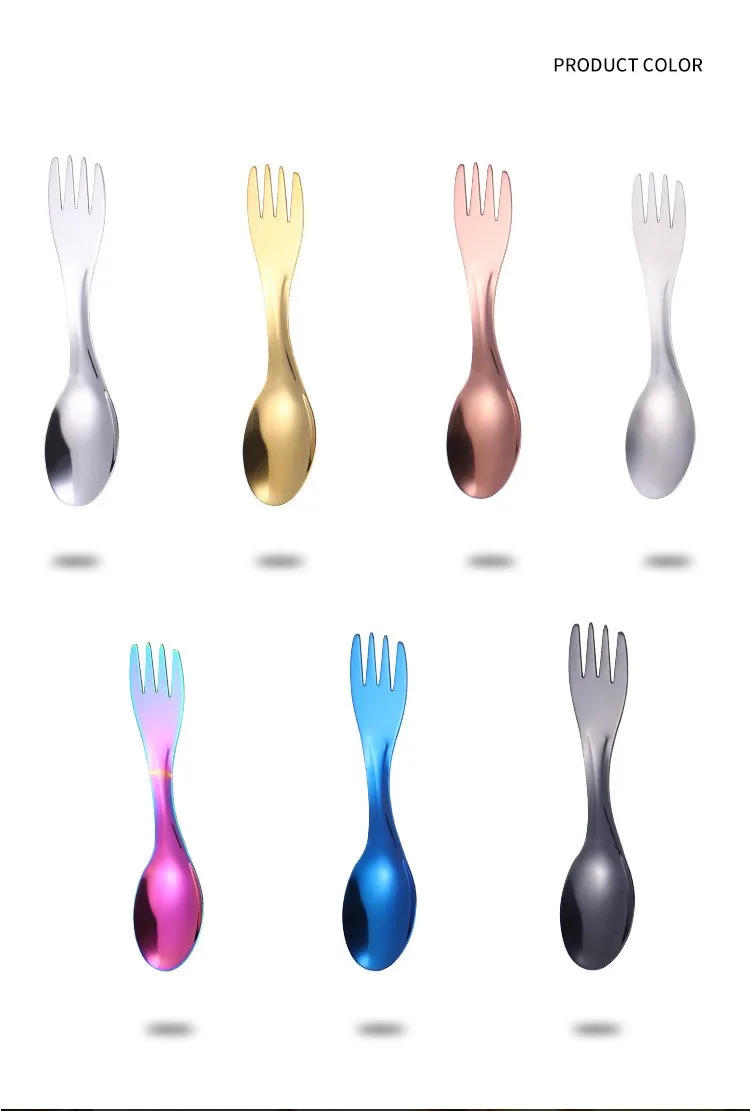 Description Picture 4 of itemOutdoor Camping Picnic Titanium Spork Spoon Tableware Ultralight Hiking Camping Travel Tableware Cookware Travel Camp Portable