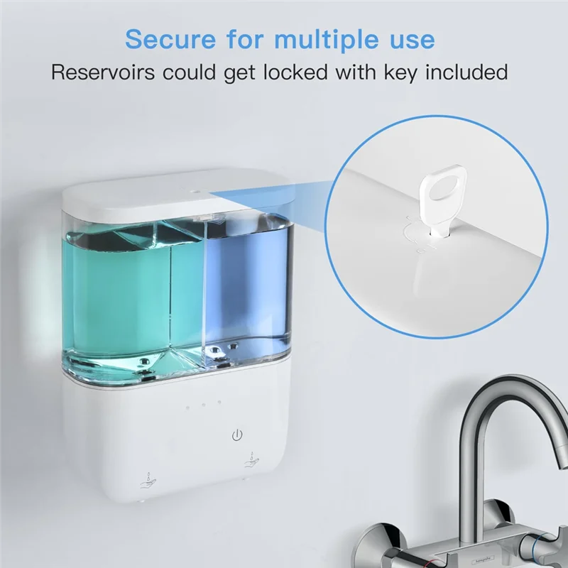 Description Picture 4 of itemB89B-Touchless For Home Hotel Commercial Dish Soap Dispenser, Automatic 2 X 500Ml Dual Sensor For Liquid Soap Pump