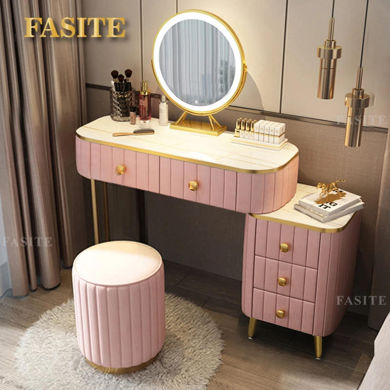 Description Picture 3 of itemColorful Light Luxury Dressers Modern Bedroom Furniture Fashion Home Dressing Table Minimalist Dresser Storage Cabinet In One