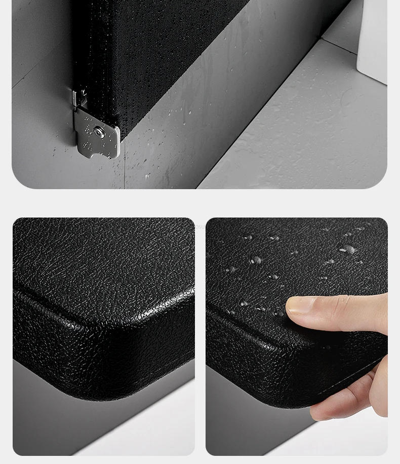 Description Picture 6 of itemBathroom Wall-mounted Shower Seats Non-slip Bath Chair Light Luxury Foldable Soft Stool Black Shower Seat Home Porch Shoe Stool
