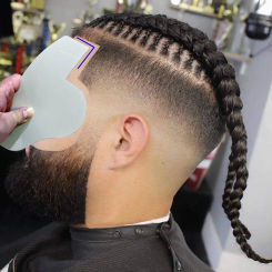 Pro Hairline Enhancement Card Clear Male Beard Fiber Clapboard Spray Board Salon Hairdresser Hairdressing Tool