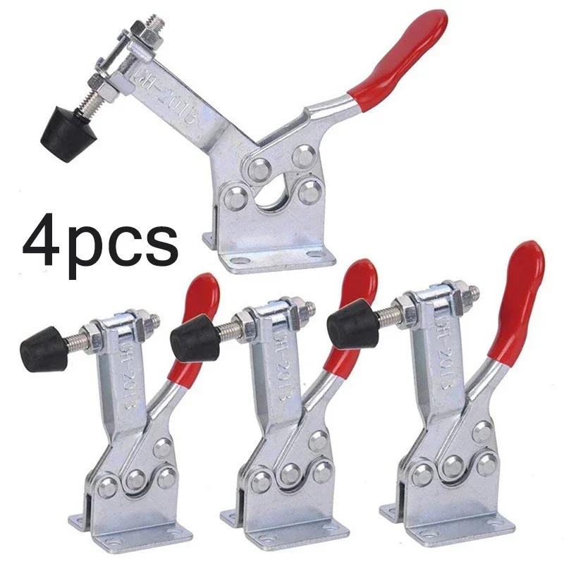 Description Picture 2 of item4 PCS GH-201B Red Toggle Clamp Horizontal Clamp 100kg Quick Release Locking Lever Fastener Hand Heavy Duty Tool