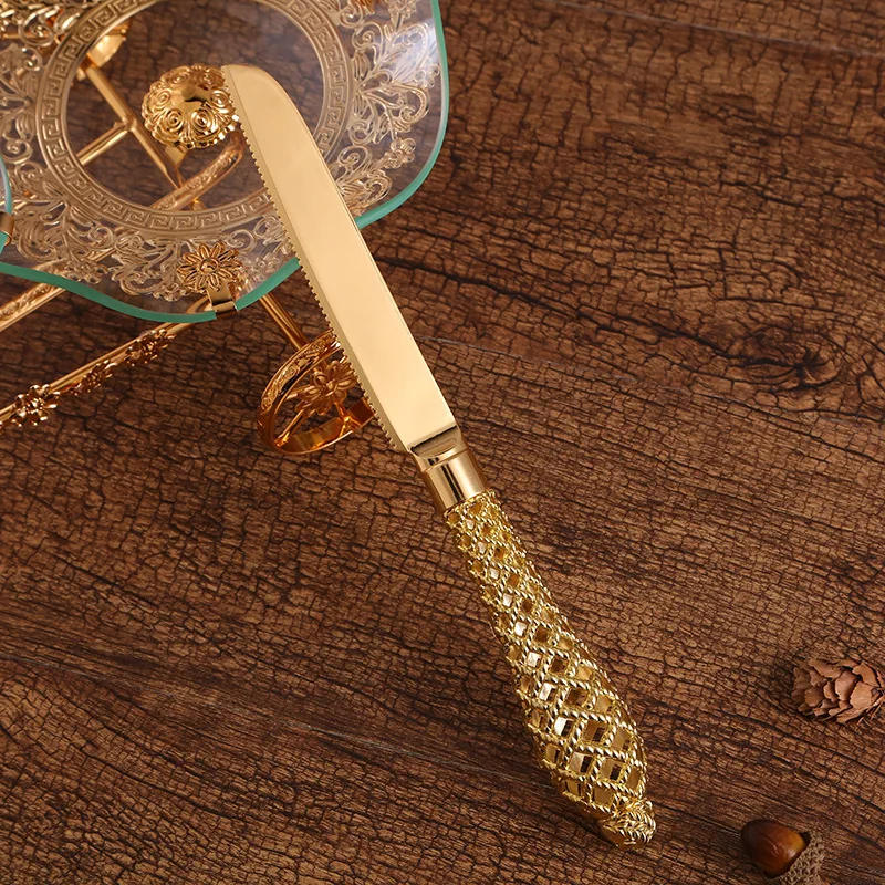 Description Picture 5 of item2Pcs Cake Knife Dinner Knife and Shovel Pizza Bread Knife Wedding Supplies Cake Knife Triangle Bread Shovel Baking Tools