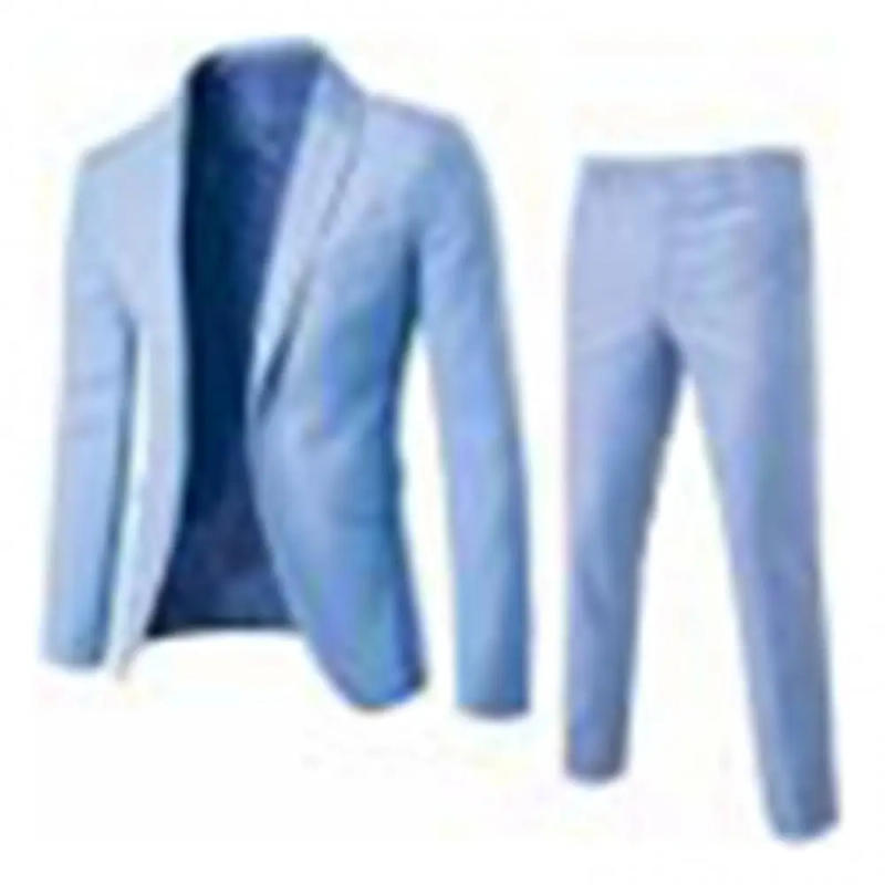 Description Picture 5 of item2023 Men Blazers 2 Pieces Sets Business Suits Coats Pants Set Wedding Formal Elegant Jackets Party Wedding Formal Casual Suit