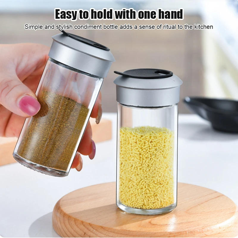 Description Picture 6 of itemSpice Jar Seasoning Bottle Spice Pepper Salt Shaker Rotating Cover Salt Sugar Condiments Storage Container Kitchen Tools