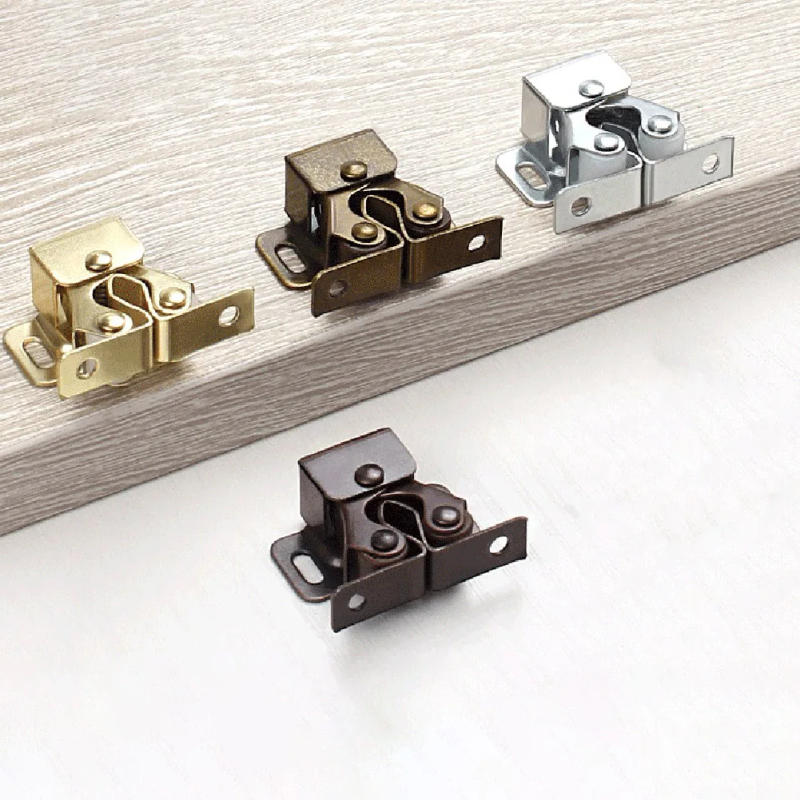 Description Picture 3 of itemFurniture Door Stoppers Antique Copper Color Cupboard Cabinet Door Roller Latch Twin Double Ball Roller Catches