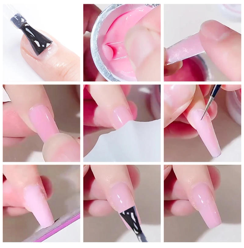 Description Picture 5 of item15g Solid Nail Extension Gel Non Stick Hand Phototherapy UV Gel Quick Building Gel Nails Tips Nail Art Prolong Gel Nail Polish