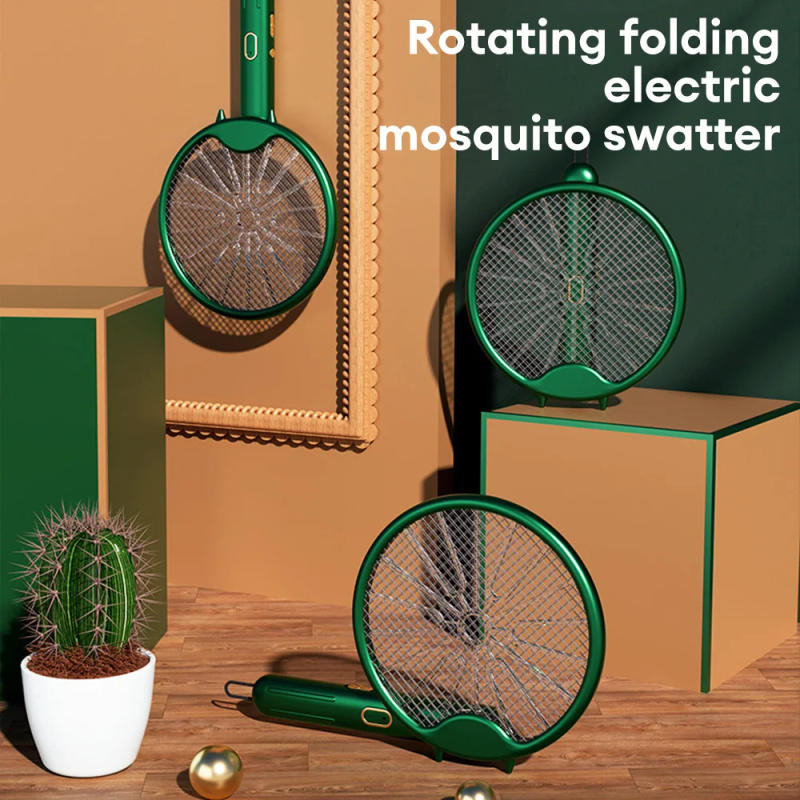 Description Picture 4 of item3000V Electric Mosquito Racket Mosquito Killer Lamp USB Rechargeable Foldable Mosquito Swatter Fly Swatter Repellent Lamp