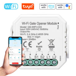 Tuya WiFi Smart Garage Door Opener Controller Rolling Shutter Door Switch APP Control Work with Alexa Google Home