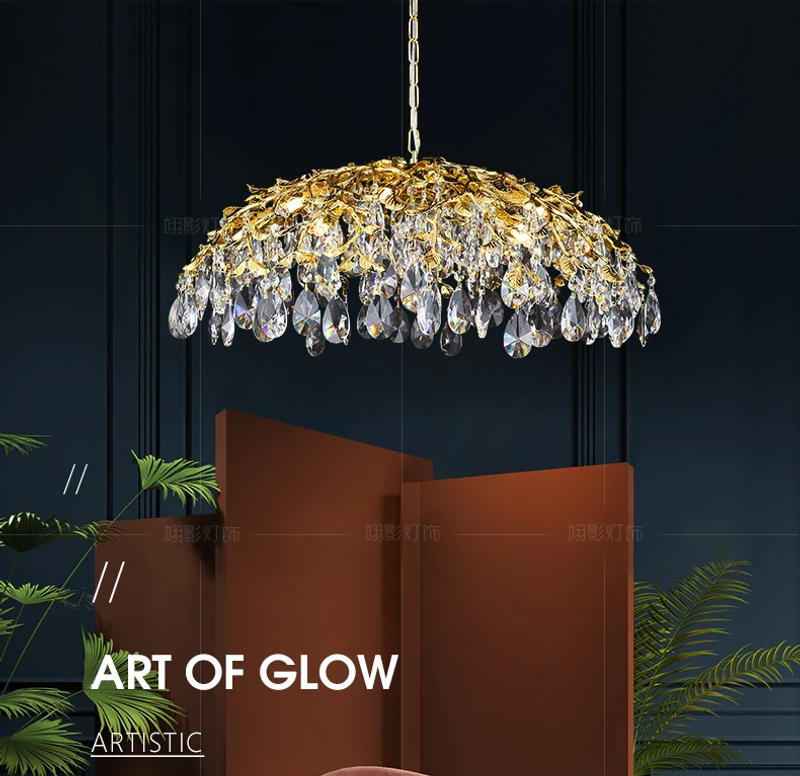 Description Picture 2 of itemItalian Crystal Pendant Light Kitchen Lamp Ceiling Dining Room Pendant Chandelier Luxury Crystal Large Living Room Chandelier