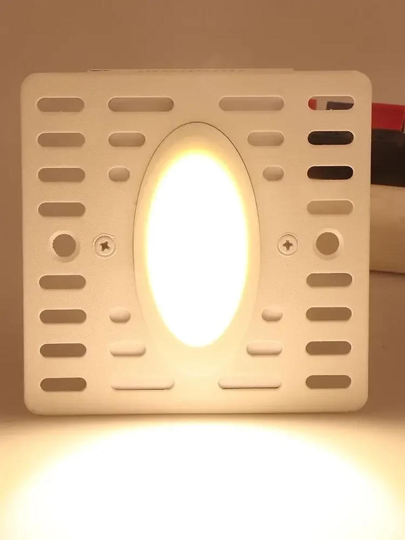 Description Picture 3 of item86x86mm Wall Lamps Built-in Stair Light Embedded Nightlights Conceal Staircase Lighting for Balcony Step Ladder Bedroom Closets