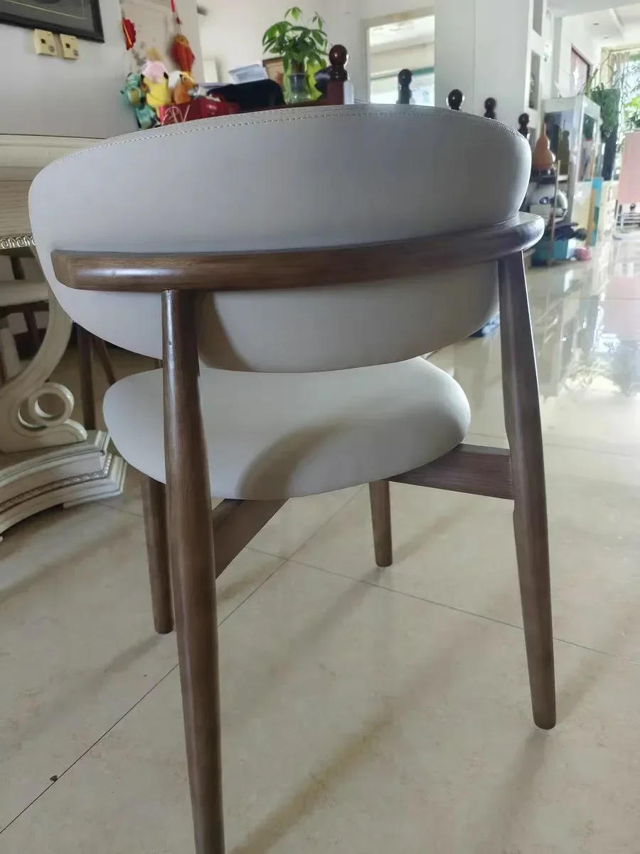 Description Picture 6 of itemModern Simple Nordic Dining Chair Home Backrest Light Luxury PU Leather Dining Chairs Restaurant Chair Living Room Furniture