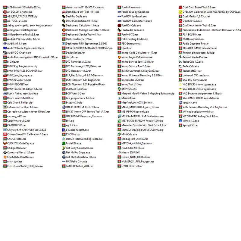 Description Picture 3 of itemDASH MILLEAGE CORRECTION + AIRBAG CRASH CLEAR + IMMO OFF + DASH + IMMO SOFTWARES / TOTAL 32 GB Package of Software Ecu
