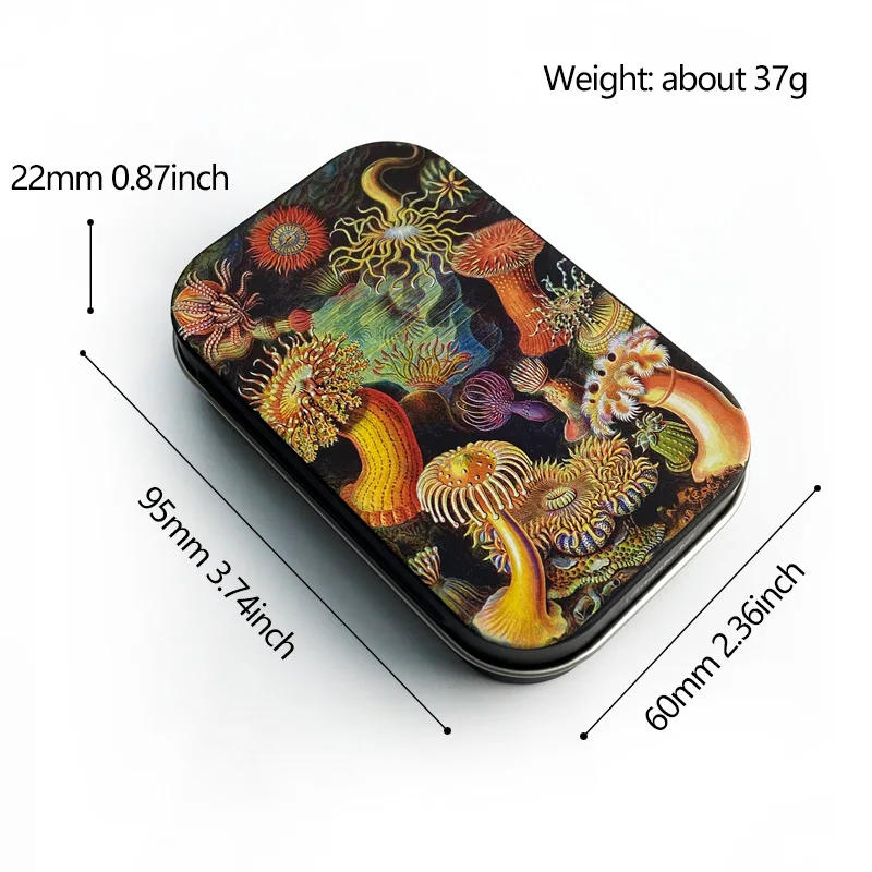 Description Picture 2 of item1 Pc Storage Cigarette Case Smoking Accessories Tinplate Box Tobacco Rectangle Container Jewelry Candy Coin Key Organizer