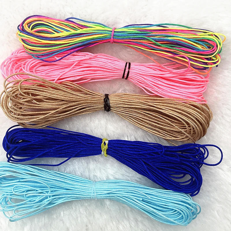 Description Picture 3 of item0.4/0.8/1.0/1.5mm Nylon Cord Thread Chinese Knot Macrame Cord Bracelet Braided String DIY Tassels Beading Thread