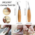 2Pcs/Set DIY Hand Chisel Wood Carving Tools Spoon Carving Knife Woodcut Woodcarving Cutter Chip Knives Woodwork Hand Tools Kit