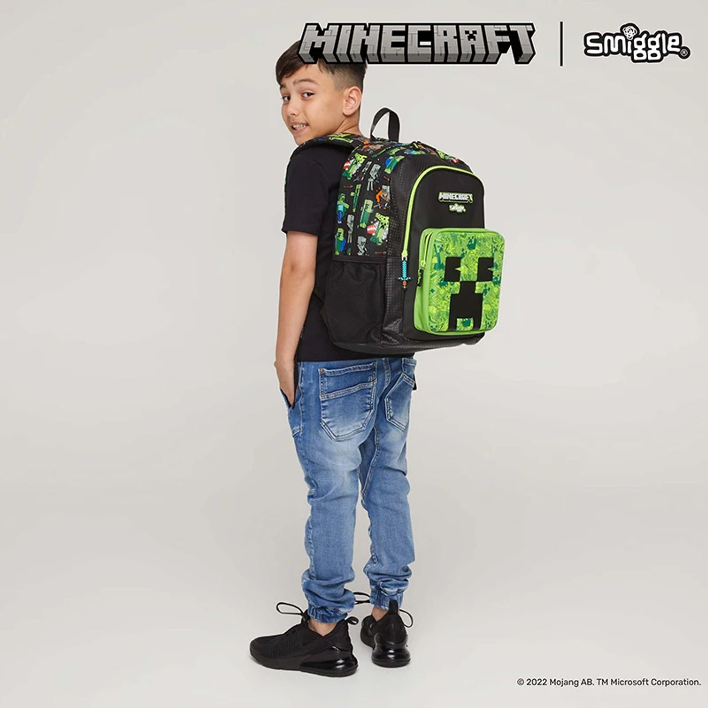 Description Picture 4 of itemAustralia Smiggle Minecraft Co branded Backpack Primary School and Children's Backpack Start of School Gift