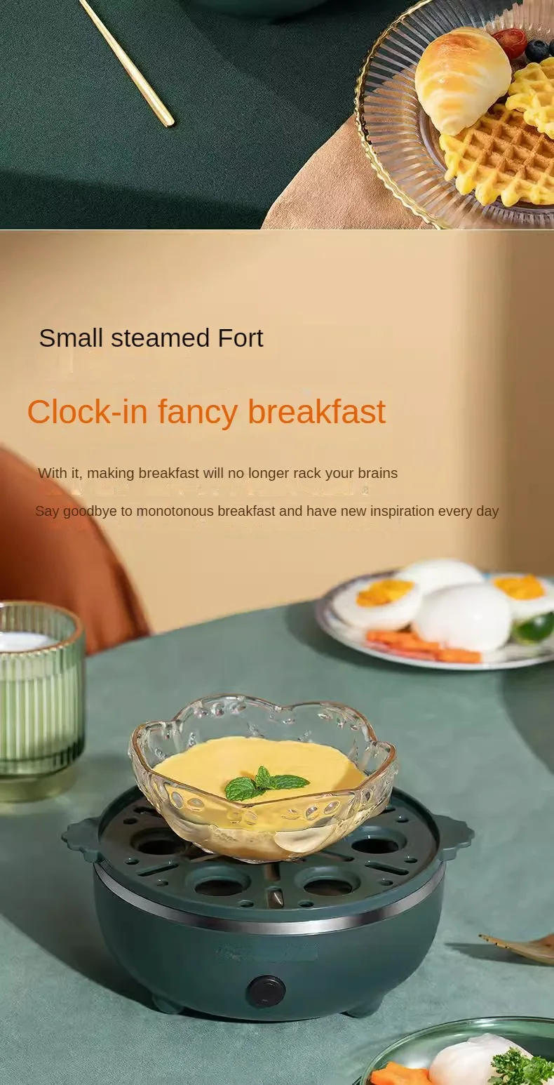 Description Picture 4 of itemBreakfast Maker Egg Steamer Egg Boiler Home Dormitory Automatic Power Off Small Multi-Functional Breakfast Egg Cutter
