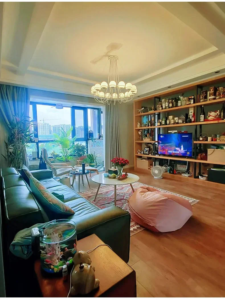 Description Picture 2 of itemModern LED Chandelier Creative Glass Ball Living Restaurant Bedroom Designer Pendant Lamp Interior Lighting Decor Light Fixture