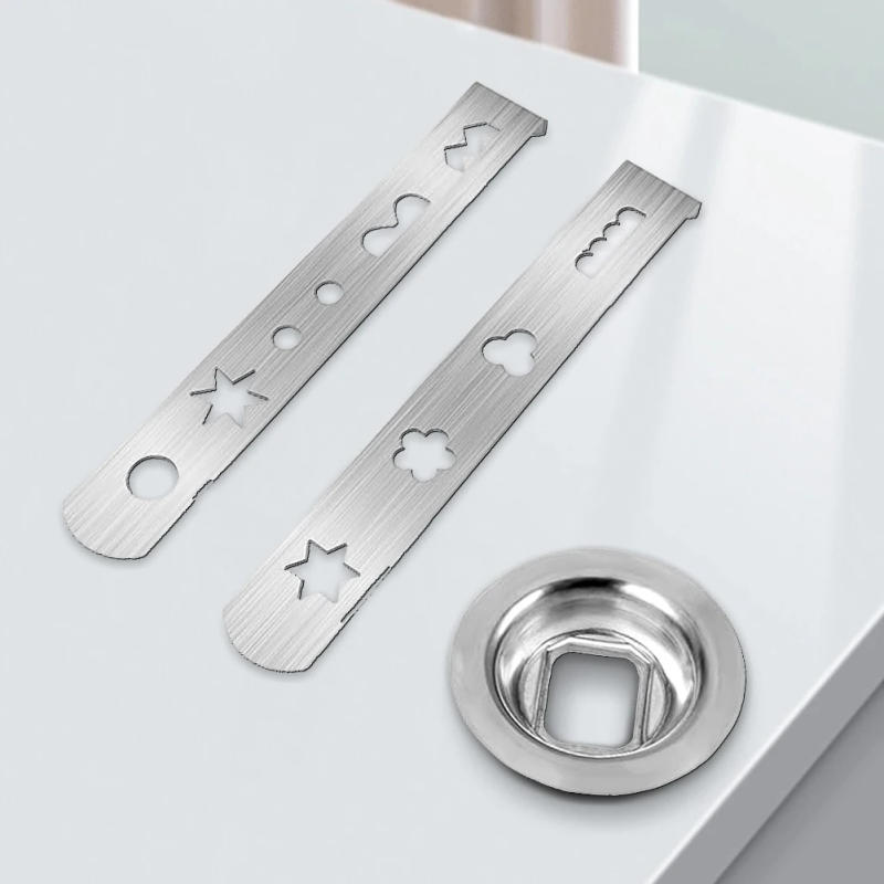 Description Picture 4 of item2pcs Shortbread Kitchen Bread Attachment Replacement Meat Grinder Nozzle With Connecting Ring 8 Patterns Stainless Steel