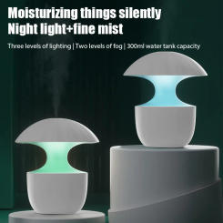 300ML Air Humidifier Essential Oil Diffuser Aroma Diffuser with Soft Night Lights USB Humidifier Cool Mist Maker Purify for Home