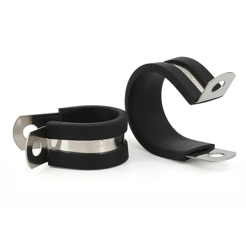 Description Picture 4 of itemHigh quality Metal Wiring Hose Clamp Useful Durable Rubber Lined Clips R-type Cable Fasteners Hardware Electrical Fittings