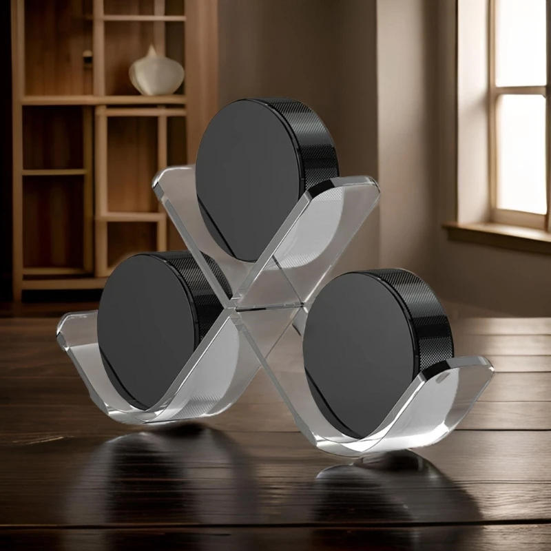 Description Picture 4 of itemClear Hockey Puck Display Case 3 Slots Holder Acrylic Hockey Puck Display Stand for 3 Pucks Hockey Easily to Install