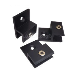 6PCS Black Aluminum Alloy Mirror Clips Glass Support Brackets Adjustable Clamp H Shape Shelf Clip Wall Mounted for 4-20mm Glass