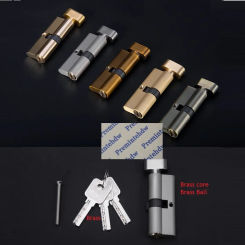 1Piece Brass 70mm Interior Bedroom Mortise Door Lock Cylinder Replacement With Thumbturn 7 Pin Tumbler Gold Bronze Matte Black