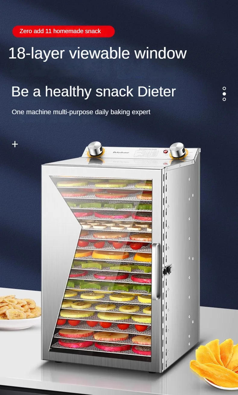 Description Picture 2 of itemLarge and Small Fruit Dehydrator 220V Drying Chassis Food Jerky Pet Snack Dry Fruit and Vegetable Air Drying Machine Dehydrator