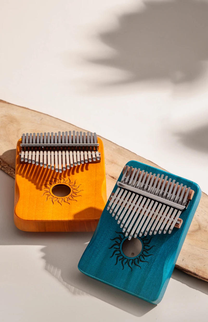 Description Picture 4 of itemHluru Kalimba 17 21 Key Kalimba Finger Piano Solid Maple Wood Kalimba Thumb Piano Keyboard Musical Instrument Mbira for Beginner