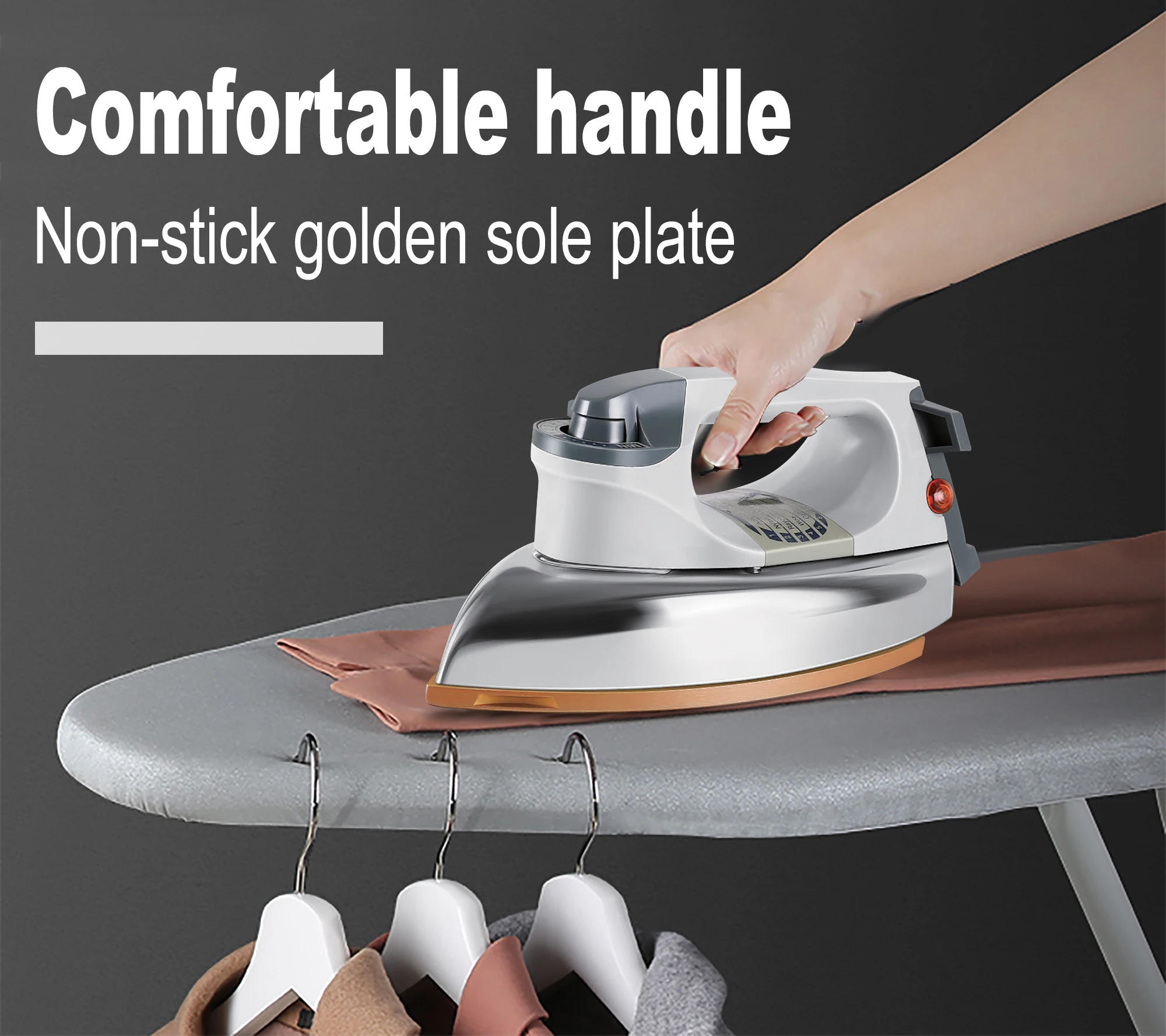 Description Picture 5 of itemElectric Dry Iron For Clothes 1200W Household Fabric Ceramic Soleplate Electric Iron Ironing Fast-heat For Clothes Sonifer